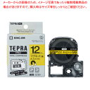 【まとめ買い10個セット品】 キングジム 「テプラ」PRO SRシリーズ専用テープカートリッジ SJ12Y 黄 黒文字 1巻1.5m【メイチョー】