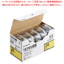 【まとめ買い10個セット品】 キングジム 「テプラ」PRO SRシリーズ専用テープカートリッジ SC24Y-5P 黄 黒文字 5巻(1巻8m)【メイチョー】