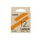 カシオ ラベルライター Lateco XB-12EO オレンジ 黒文字 1巻8m【メイチョー】