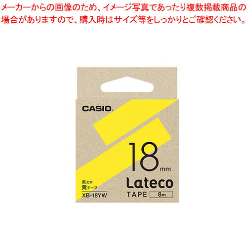 【まとめ買い10個セット品】Latecoテープ 18mm 黄に黒文字 XB-18YW キ 1個【メイチョー】