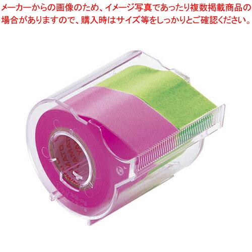 メモックロールテープ 本体 NORK-25CH-6B ローズ ライム 1個【インデックス 付箋 メモ メモ用紙 蛍光カ..