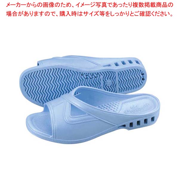【まとめ買い10個セット品】 抗菌婦人用サンダル カナリア ライトブルー No.110 L【メイチョー】