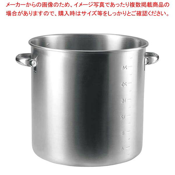 商品の仕様●外寸(mm)：φ290 底径：260 ●内寸(mm)：φ280 深さ：280●重量:2.7kg●容量:17L●板厚/厚み：1.0●材質：19-0ステンレス ●電磁調理器：200V■● 従来比約40%の軽量化を実現さらに耐久性を兼備。● 特に過度の過熱による底の変形（底が膨張して鍋が廻ってしまうような場合もあり危険です。）を防ぐために、底の中心部を押し上げる特別な底押し加工を新潟県工業技術研究所様と東京電力様で共同開発（現在特許申請中）したスペシャルバージョンです。● サテン仕上。※商品画像はイメージです。複数掲載写真も、商品は単品販売です。予めご了承下さい。※商品の外観写真は、製造時期により、実物とは細部が異なる場合がございます。予めご了承下さい。※色違い、寸法違いなども商品画像には含まれている事がございますが、全て別売です。ご購入の際は、必ず商品名及び商品の仕様内容をご確認下さい。※原則弊社では、お客様都合（※色違い、寸法違い、イメージ違い等）での返品交換はお断りしております。ご注文の際は、予めご了承下さい。