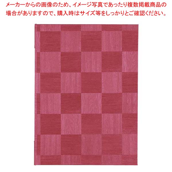 【まとめ買い10個セット品】シンビ 市松柄メニューブック LS-112 赤【メイチョー】