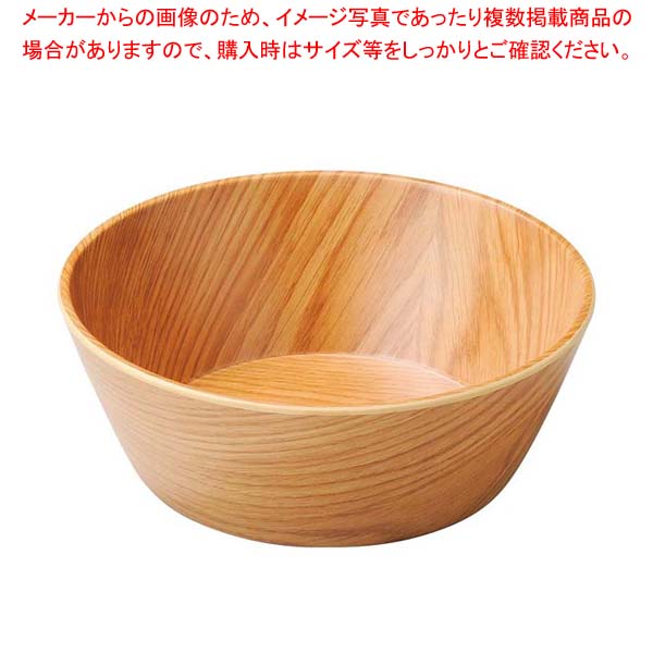 【まとめ買い10個セット品】メラミン 耐熱 サークルボール ナチュラルウッド L 1202594【メイチョー】