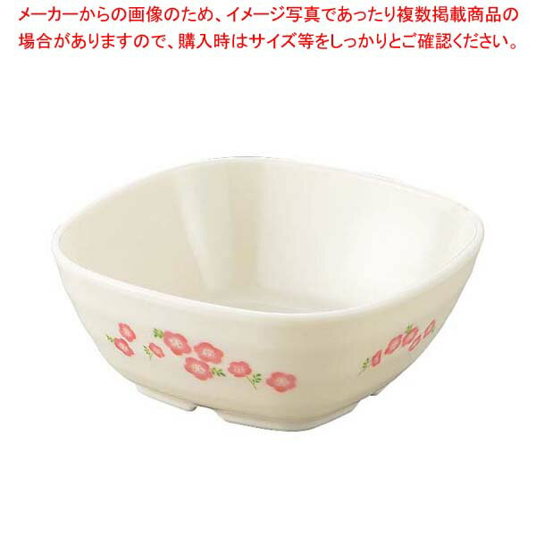 メラミン食器 桃花(ももか)角小鉢(小)MK-51【メイチョー】