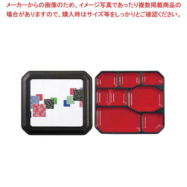 【まとめ買い10個セット品】器美の追求 副食固定 F-70-65-W 黒/江戸小紋【メイチョー】