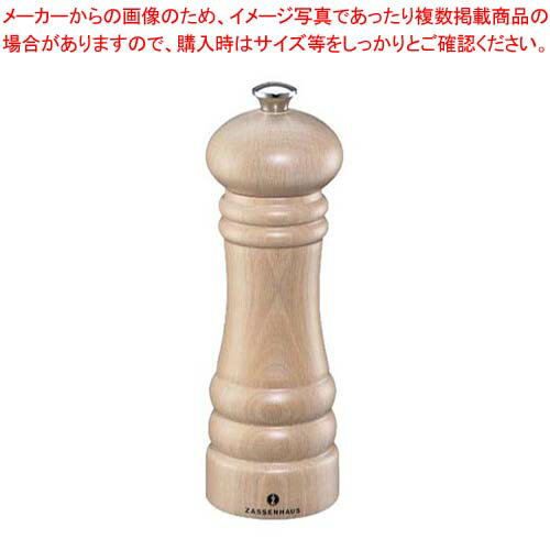 商品の仕様●外寸(mm)：φ55×H180 ●重量:240g●材質：本体：木製(ブナ材) グラインダー部：セラミック ■● 1867年創業以来、150年の歴史を持つ老舗ミルメーカーとして知られるドイツ・ザッセンハウス社。1904年よりオーナーのロバート・ザッセンハウスがペッパーミル製造を開始。その後2000年には『CeraPlus グラインディングギア』を開発し特許を取得しました。挽き心地の軽さと丈夫さ、美しく耐久性のあるボディ塗装や豊富なデザインに定評があり2017年『トップクーヘンマルケ』にてエクセレントを受賞。ザッセンハウスは卓越した確かな技術と伝統の職人技を合わせ持つリーディングミルメーカーとして成長し続けています。● ザッセンハウスのミルには、挽きムラがない理由。ミルの心臓部であるベースミルとローテーションコーンはダブルスパイラルとよばれる構造になっています。胡椒や塩の粒などを大きさの違う2種類の溝により、2段階で粉砕し細かく挽いていくのでスピーディーで効率の良い挽きが可能となります。またベースミルとローテーションコーンにはそれぞれ粒を細かく挽くための溝が設けられています。その溝のピッチ（幅）を互いに変化させることで、多方向から胡椒を粒粉砕することができ、より香りが引き立ち、ムラの無い挽きが実現できるのです。ミルヘッド部分を手で回した回転をグラインディングシステムへと伝達するドライブシャフトは、強固なステンレス製でブレることが有りません。このことも挽きムラがない理由のひとつです。● 調整ダイヤルは、6種類の挽き目ガイドが付いておりスムースな無段階の微調整が可能で一度設定したら、使用中に挽き加減がずれてしまうことがありません。● 厳選されたヨーロッパ産木材を使用していること。木材加工から塗装、組立までドイツの職人が一本ずつ丁寧に作り上げていること。厳しい品質管理がなされていること。100%ドイツ製にふさわしい品質を保持しています。● ザッセンハウスはすべてのミルにCeraPlusグラインディングとよばれるセラミックミルシステムを採用。挽き心地と耐久性において、最も理想的なミルを追及しています。様々なスパイスや塩類に対応していることも特徴の一つです。● ミル底面に設けられた調整ダイヤルは、極細挽き(1)から極粗挽き(6)まで無段階フリー調整ができ、使用中に変わることなく一定の挽き目を実現します。（全てのミルに採用。）● セラミックミル。耐食性・耐摩耗性に優れ、錆びることなく衛生的で高耐久であることが最大の特長です。セラミックの非常に硬いグラインド部分で胡椒の粒を2段階で砕きながら挽いていくため、香りの立ち方が非常に良いとされています。胡椒や塩を挽く際に出るセラミック独特の高い音と軽快な挽き心地が特徴です。● カラーとサイズが豊富なザッセンハウスの代表的シリーズ。シックで上品な高級感あるピアノ塗装もラインナップ。※商品画像はイメージです。複数掲載写真も、商品は単品販売です。予めご了承下さい。※商品の外観写真は、製造時期により、実物とは細部が異なる場合がございます。予めご了承下さい。※色違い、寸法違いなども商品画像には含まれている事がございますが、全て別売です。ご購入の際は、必ず商品名及び商品の仕様内容をご確認下さい。※原則弊社では、お客様都合（※色違い、寸法違い、イメージ違い等）での返品交換はお断りしております。ご注文の際は、予めご了承下さい。