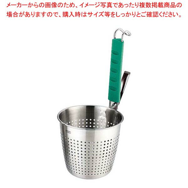 UK 18-8 シリコン柄 カラーハンドルてぼ S グリーン【メイチョー】