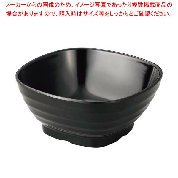 【まとめ買い10個セット品】メラミン 和食器 角小鉢(大)BL-50 黒【メイチョー】