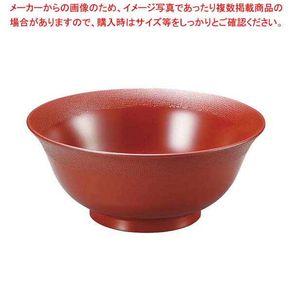 耐熱6.5寸羽反渕布目丼 総銀朱 1000890【メイチョー】