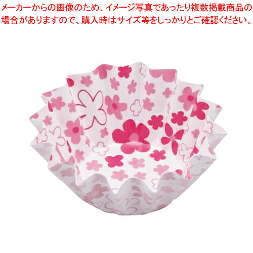 【まとめ買い10個セット品】ココ・ケース(500枚入)小花柄 丸型 5号深 ピンク【メイチョー】