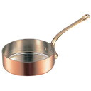 【 銅極厚鍋浅型 真鍮柄 30cm 】【 厨房器具 製菓道具 おしゃれ 飲食店 】【メイチョー】