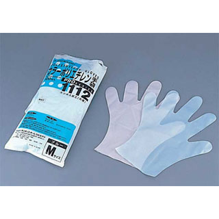 【まとめ買い10個セット品】【 カラーポリエチレン手袋 M［100枚入］ クリアー 】【 厨房器具 製菓道具 おしゃれ 飲食店 】【メイチョー】