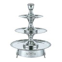 【まとめ買い10個セット品】【 SW 18-8回転3段オードブルスタンド 小 手動式 】【 厨房器具 製菓道具 おしゃれ 飲食店 】【メイチョー】