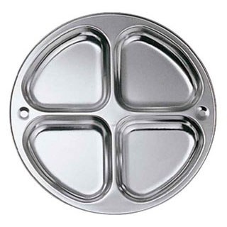 【まとめ買い10個セット品】【 KO 18-8 4ツ切ランチ皿 】【 厨房器具 製菓道具 おしゃれ 飲食店 】【メイチョー】