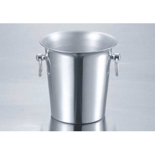 アルミワインクーラー リング取手 121741【 ワインクーラー カクテル 業務用ワインクーラー おすすめ アイスクーラー ワイン 冷やす 入れ物 おしゃれ ワインボトルクーラー 氷クーラー ワイン冷やす 道具 ワインを冷やす バケツ クーラー お酒 】【メイチョー】