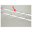 【まとめ買い10個セット品】角バー用フックL10cm10本組 E 61-423-55-2 【 システム什器 システムオプション 角バー用オプション フックハンガ...