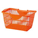 【まとめ買い10個セット品】買い物カゴ(28リットル)オレンジ10個 61-551-57-1 【 店舗運営用品 店内・店外備品 買物カゴ・ショッピングバッグ 買...