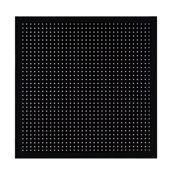 有孔ボードパネル 90×90 ブラック 1枚 角バー取付金具セット 61-553-79-2 【店舗什器 パネル什器 有孔ボード・有孔パネル 有孔パネル 角バー取...