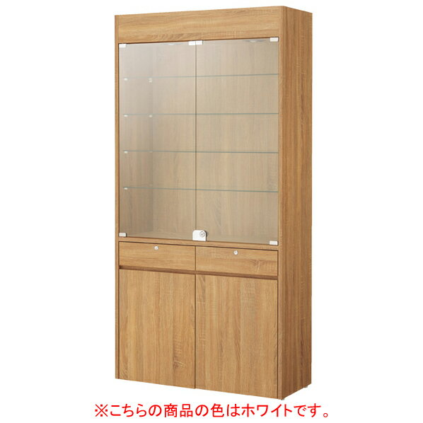 木製壁面用ショーケース ダウンライト付きホワイト 61-426-39-2 【店舗什器 ショーケース スタンドタイプ 木製壁面用ショーケース 照明付き】【メイチョ...