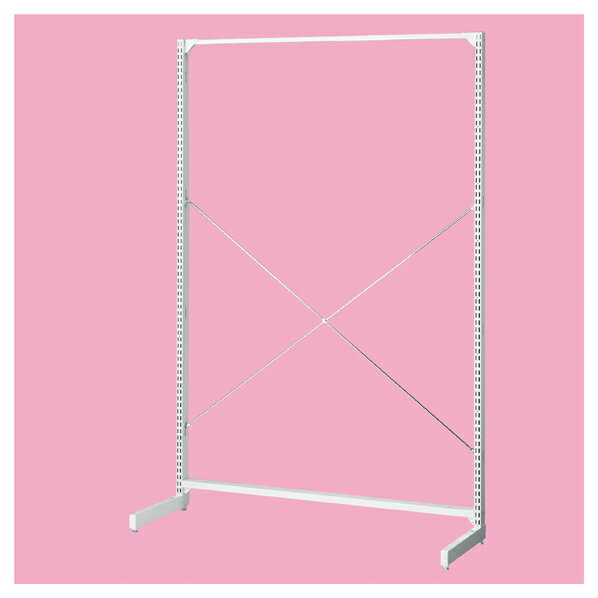 【まとめ買い10個セット品】BR50片面120×135cmオープンタイプ本体ホワイト 61-540-25-1 【 システム什器 BR50(ベーシックラック) ゴンドラ什器 本体 BR50片面 ホワイト オープンタイプ W120cmタイプ 本体 】【メイチョー】