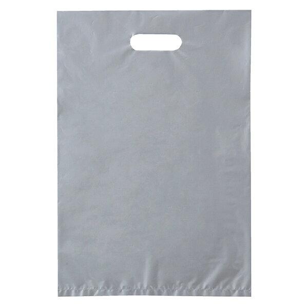 【まとめ買い10個セット品】ポリ袋ハード型 シルバー 25×40cm 100枚 61-782-20-1 【 ラッピング用品 レジ袋・ポリ袋 スクエアバッグ（無地） ポリ袋ハード型 カラー シルバー 】【メイチョー】
