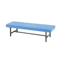 ロビーベンチ背無 W150cm ブルー 61-550-78-7 【メイチョー】