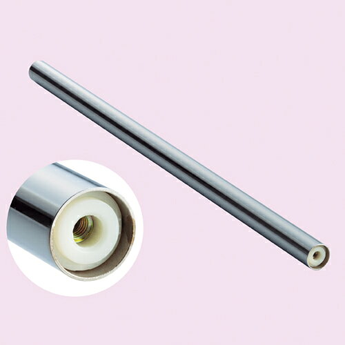 【まとめ買い10個セット品】丸バー(φ25.4mm)両端ナット付き W58.5cm 61-41-10-1 【店舗什器 パネル ディスプレー 棚 店舗備品】【メイチョー】 [2]