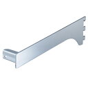 【まとめ買い10個セット品】ミニ角バー(14×24mm角)用差し込み式ブラケット クローム 右 D30cm 61-43-11-7 【店舗什器 パネル ディスプレー 棚 店舗備品】【メイチョー】