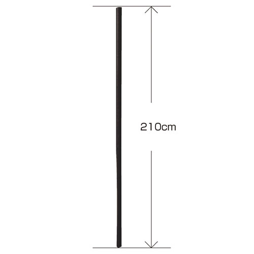 ワイヤーラック ブラック ポール(φ25.4mm) H210cmタイプ 2本 61-64-2-3 【シリーズ什器 ワイヤーラック・スチールラック ポール ワイヤーラック ポール】店舗什器 ディスプレー マネキン 装飾品 販促用品 ハンガー ラッピング】【メイチョー】