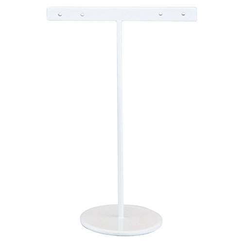 アクセサリーミニスタンド T字型 大 ホワイト 61-151-9-7 【演出・ディスプレイ用品 アクセサリーディスプレイ スチール製 アクセサリーミニスタンド ...