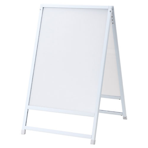 両面ポスタースタンド A1用 ホワイト 61-224-2-1 【サイン・掲示用品 スタンド看板・立て看板 ポスタースタンド A1用ポスタースタンド】店舗什器 ディスプレー マネキン 装飾品 販促用品 ハンガー ラッピング】【メイチョー】