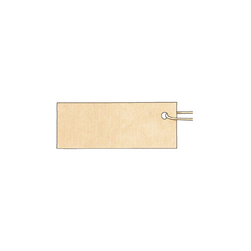 パック再生紙下札糸付4.7×1.8cm 500枚 61-240-3-1 【販促用品 値付け用品 さげ