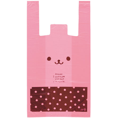 うさクマ レジ袋 S うさこ 6000枚 61-430-88-4 【店舗什器 小物 ディスプレー ギフト ラッピング 包装紙 袋 消耗品 店舗備品】【メイチョー...