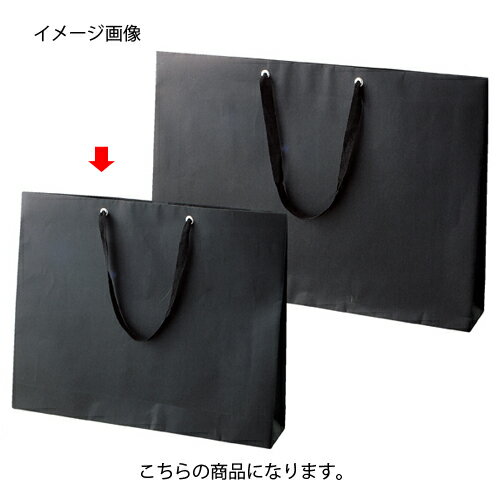 【まとめ買い10個セット品】 ショルダーバッグ ブラック 黒ひも 52×10×42 50枚【店舗什器 小物 ディスプレー ギフト ラッピング 包装紙 袋 消耗品 店舗備品】