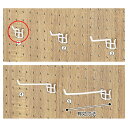 有孔パネル用フック(直径4mm)ホワイトL2cm 61-653-93-1 【メイチョー】