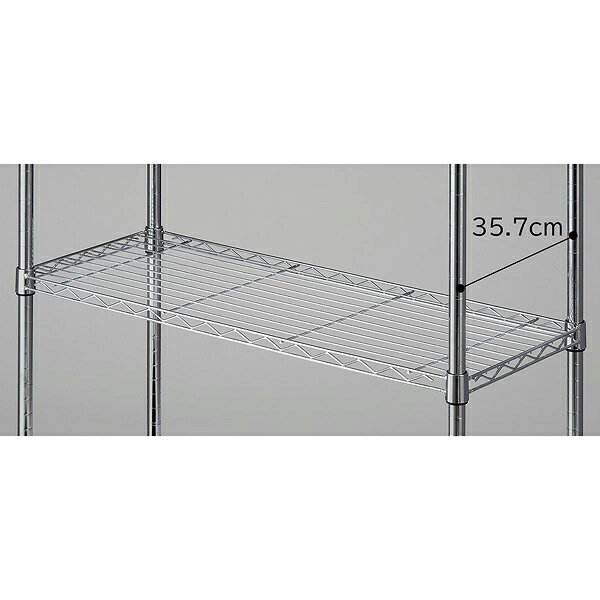 ワイヤーラック用 スチール棚 ローコストD35cmタイプW121.2cm 61-809-43-2 【メイチョー】 [2]
