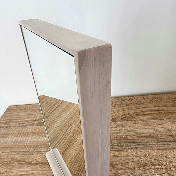 【まとめ買い10個セット品】卓上ミラー(鏡厚3mm) ホワイト【メイチョー】 [2]