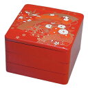 8寸重 朱 扇面 3段【お重 重箱 おせち 正月】【メイチョー】