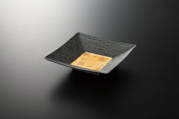【まとめ買い10個セット品】【38K113-04】金彩春秋黒 線彫角6.0皿まごころ第38集【キャンセル/返品不可】【メイチョー】