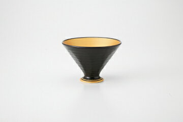 Small Bowls - 【38K034-05】柚子黒金巻 高台小鉢まごころ第38集【キャンセル/返品不可】【メイチョー】