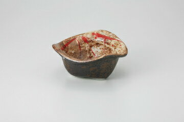 和食器 かいらぎ赤釉 三角鉢 37K114-16 まごころ第37集 【キャンセル/返品不可】【メイチョー】