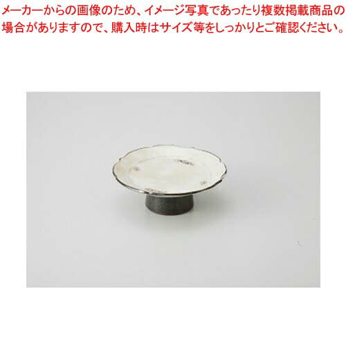 和食器 粉引印花紋 高台皿 37Y028-08 まごころ第37集 【キャンセル/返品不可】【メイチョー】