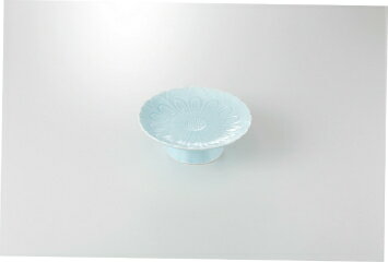 【まとめ買い10個セット品】和食器 青地菊型 高台皿 37K086-01 まごころ第37集 【キャンセル/返品不可】【メイチョー】