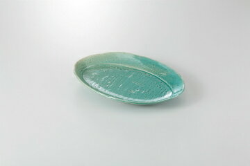 椭圆盘 - 和食器 トルコ貫入 楕円リム皿 37K199-16 まごころ第37集 【キャンセル/返品不可】【メイチョー】