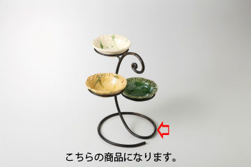 和食器 わらび三輪 金具(黒) 36Q092-04 まごころ第36集 【キャンセル/返品不可】【開業プロ】