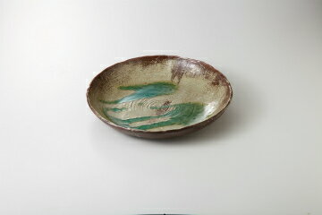 【38K308-02】緑釉なげかけ 盛鉢まごころ第38集【キャンセル/返品不可】【メイチョー】
