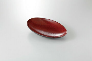 【まとめ買い10個セット品】和食器 紅黒炭 楕円鉢 37K236-10 まごころ第37集 【キャンセル/返品不可】【メイチョー】