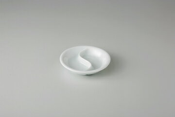 和食器 シノワホワイト 仕切薬味皿 37K363-60 まごころ第37集 【キャンセル/返品不可】【メイチョー】